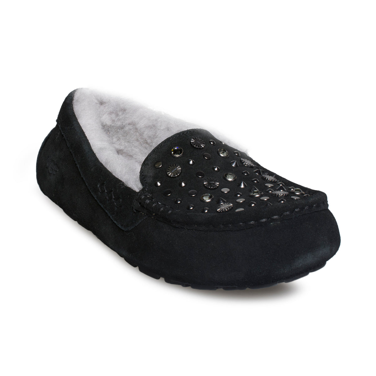 UGG Ansley Studded Bling Black Slippers 