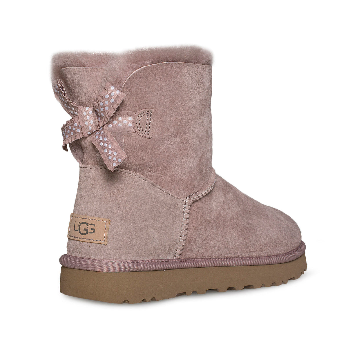 ugg mini bailey bow metallic dusk