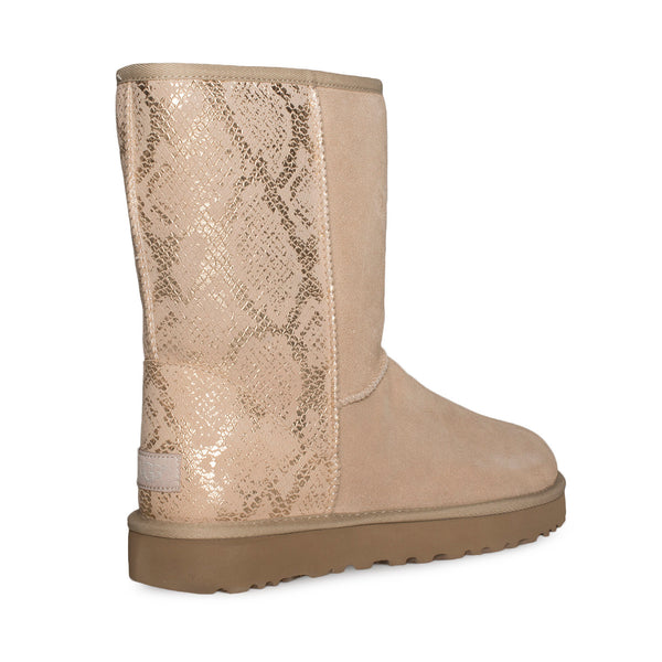 ugg classic short metallic