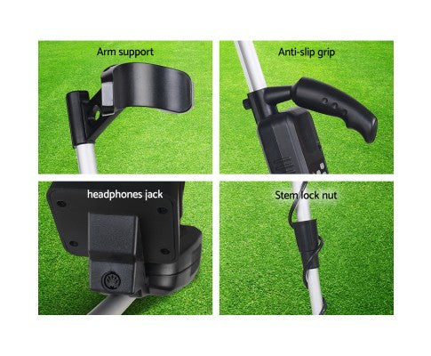 LCD Screen Metal Detector with Headphones - Black