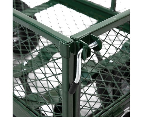 Mesh Garden Steel Cart - Green
