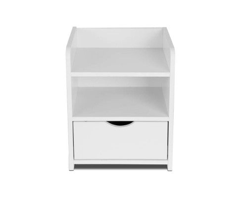 Artiss Bedside Table Drawer - White