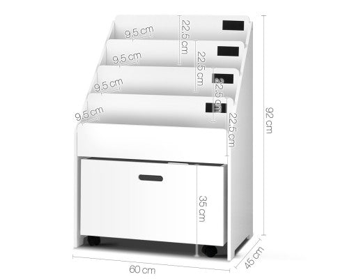 Kid's Wooden Bookshelf - White