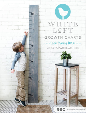 Wooden Growth Chart. Shop shopwhiteloft.com