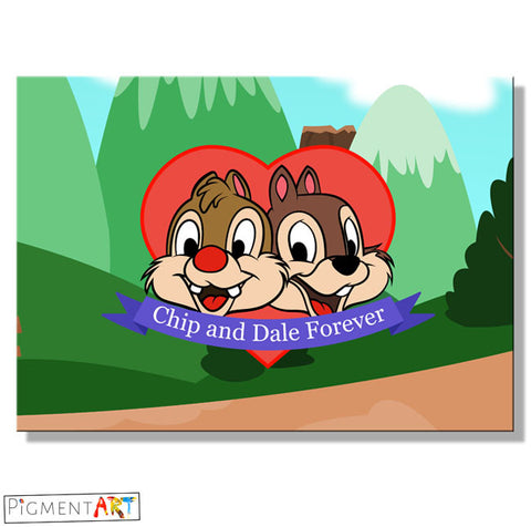 Chip and Dale Forever - CRT0019 - canvas wall art prints uk
