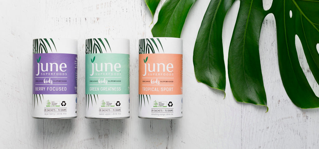 Product shots of June Superfoods