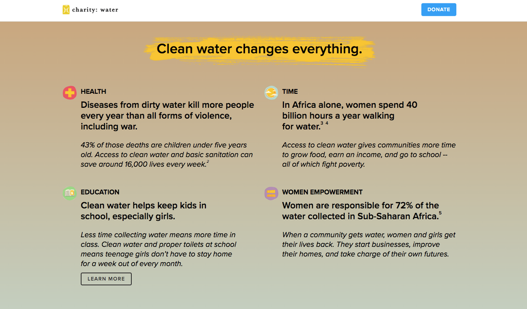The impact of clean water