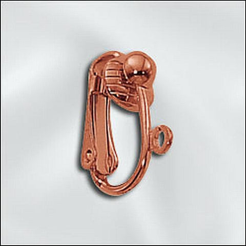 Copper Ear Clip With Ring Genuine Copper Earrings 5 Pair GC-184