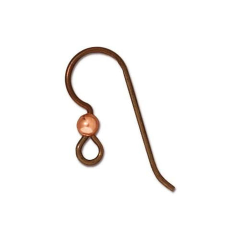Niobium Ear Wires Hypo Allergenic Copper Earwire 3mm Copper Ball 5 Pairs 90-5128-08