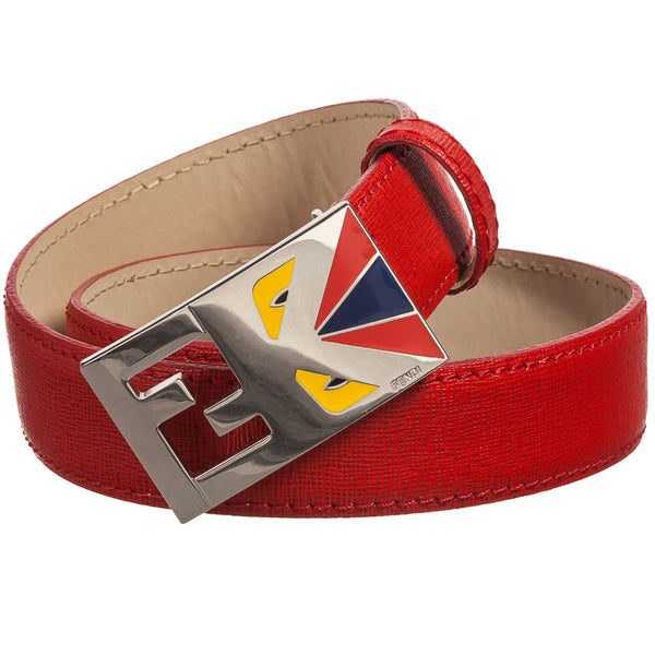 fendi monster belt red