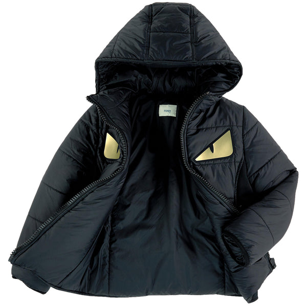 Fendi Boys Dark Puffer Jacket with Gold 