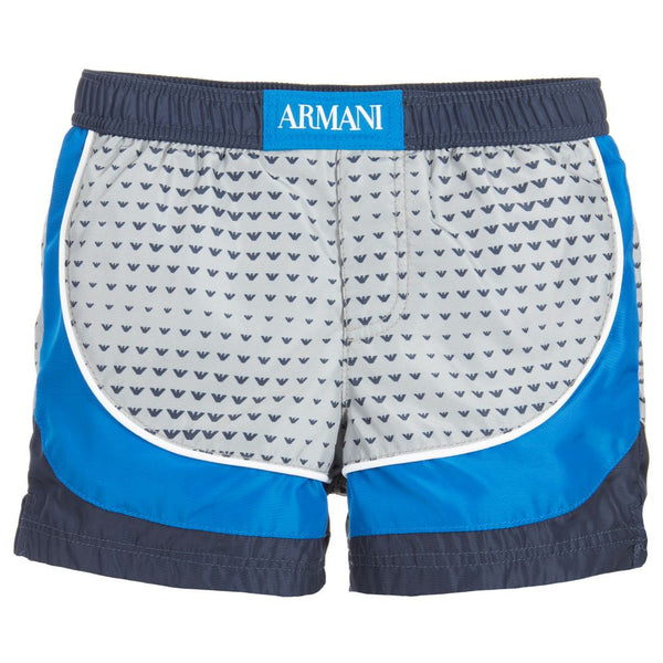 blue armani shorts