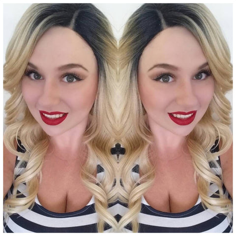 Blonde Dark Root Lace Front Wig