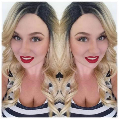 Synthetic Lace Front Wig Blonde