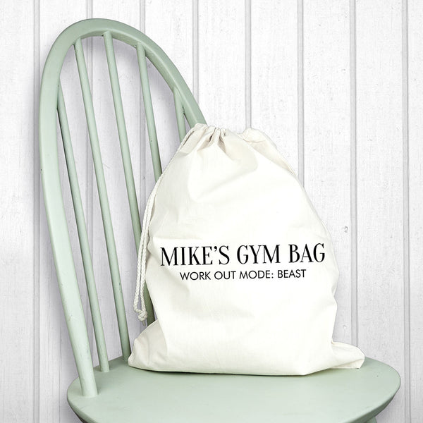 personalised gym bag