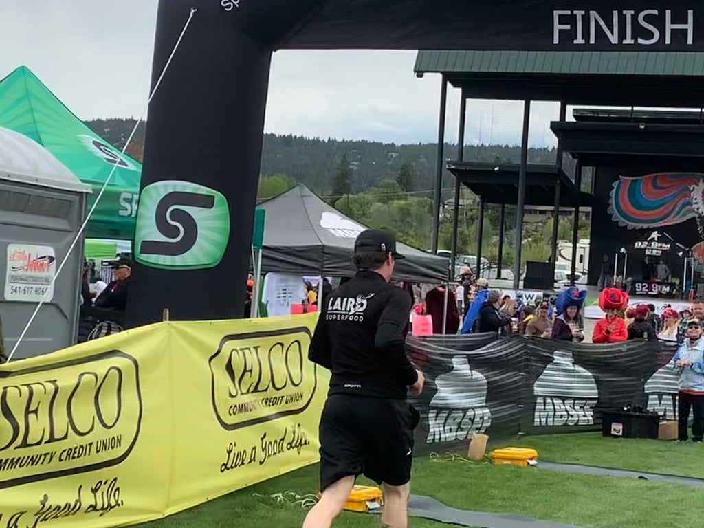 Finish line for team Laird Superfood