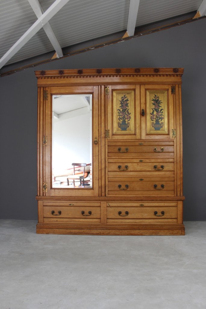 Antique Edwards & Roberts Ash Wardrobe