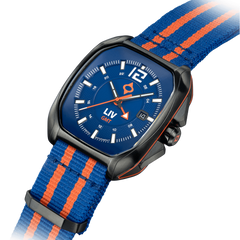 Limited Edition Rebel-GMT Swiss Dual Time 24 Hour Blue Dial - LIV Swiss Watches