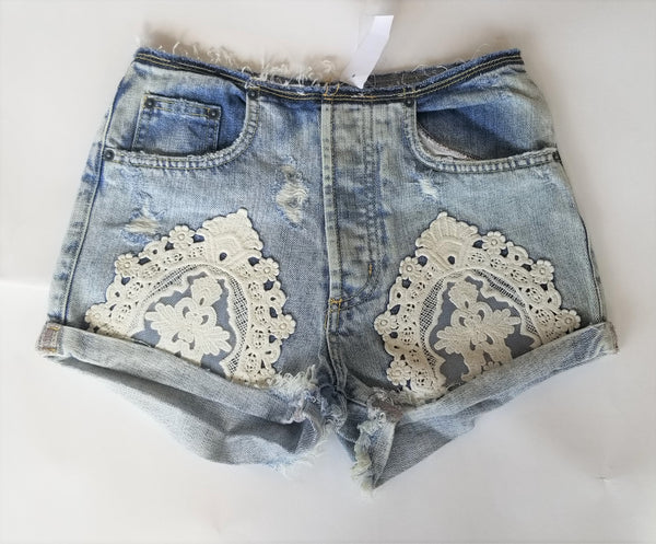 warehouse denim shorts