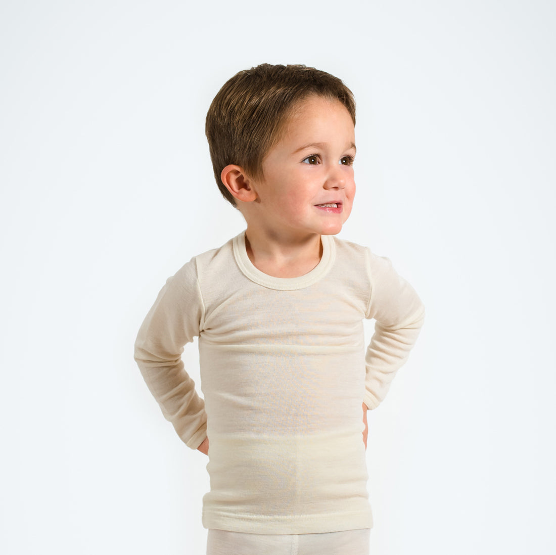 Hocosa of Switzerland Big Kids Organic Wool Short-Sleeved Undershirt 