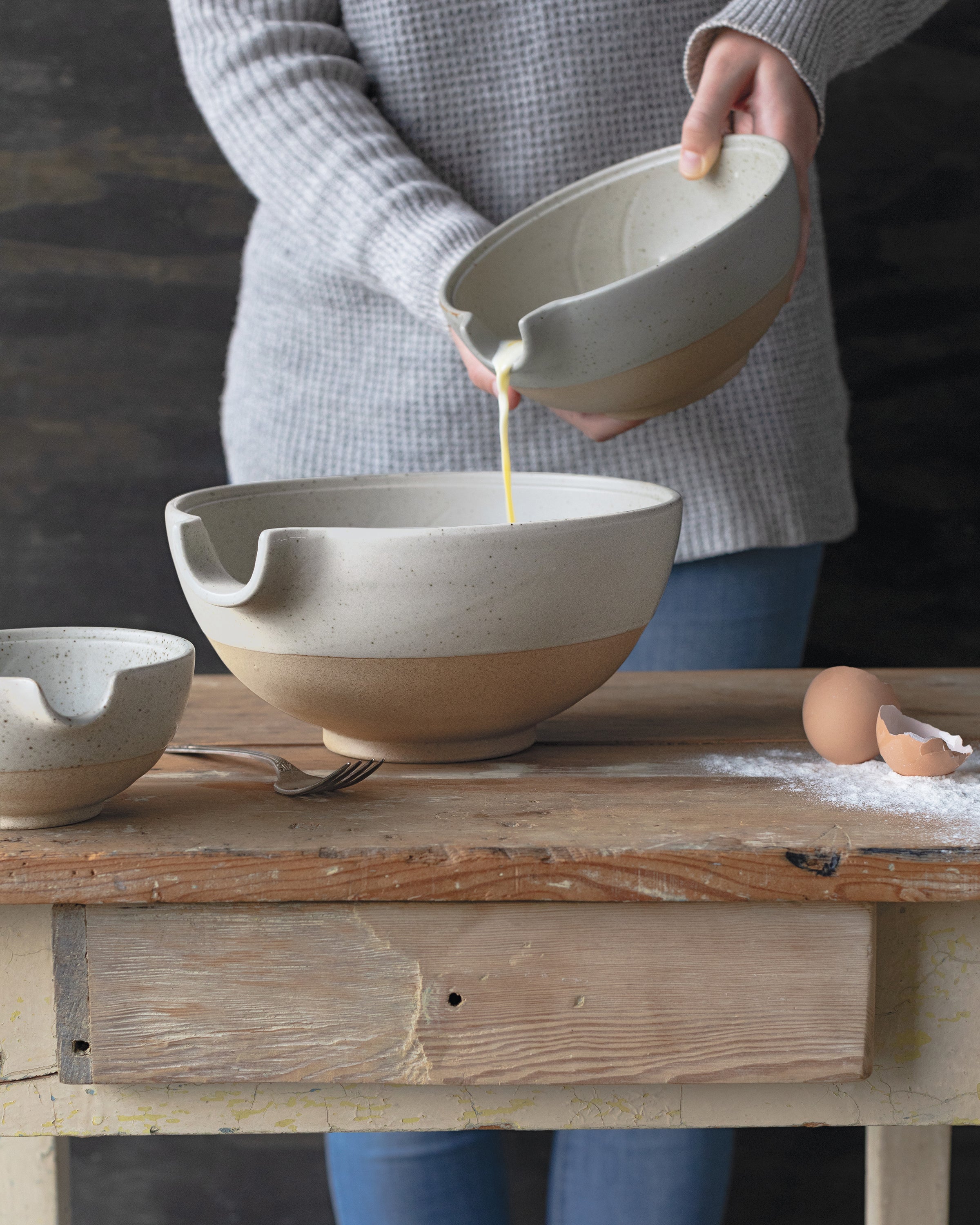 Danica Designs Maison Large Element Mixing Bowl in Gray