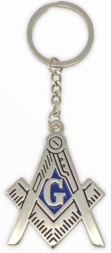Masonic Keychain Freemasonry Square Compass Key Chain 