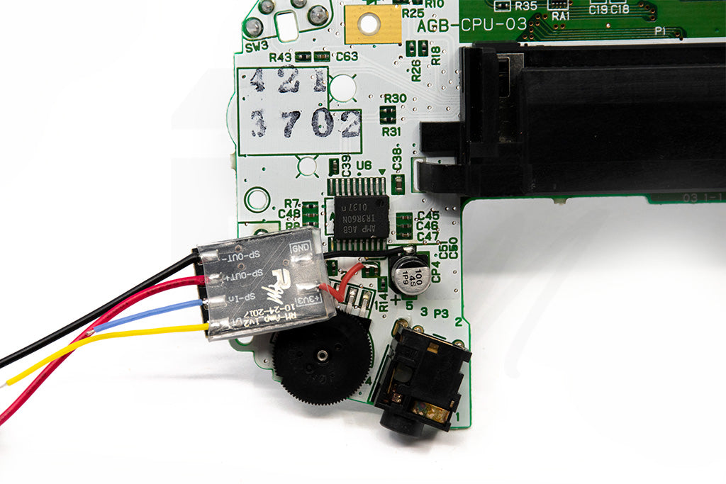 Solder the black ground wire to the ground of CP4