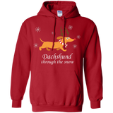 Dachshund through the snow Christmas Hoodie
