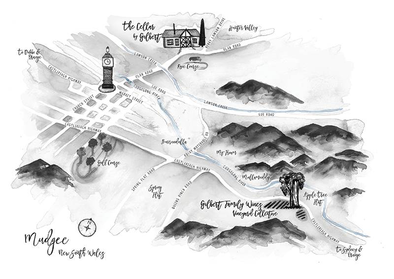 Gilbert wines cool climate growing regions Mudgee map