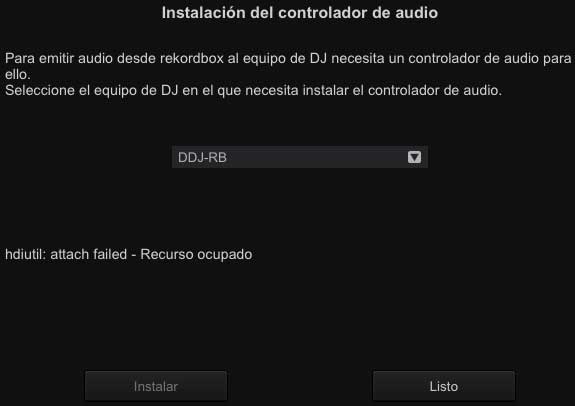 Error en Instalación Controlador Audio