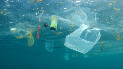 plastic waste in our ocean garbage bags