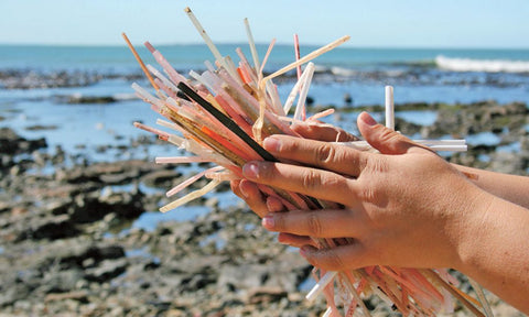 plastic straws in ocean 