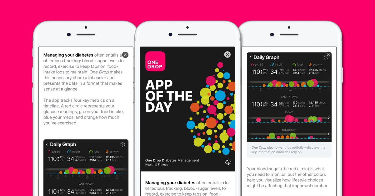 One Drop is App of the Day in the iOS App Store!