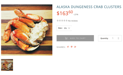 wild for salmon dungenness crab product 