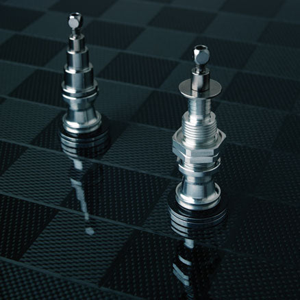 Carbon fiber F1 chess set