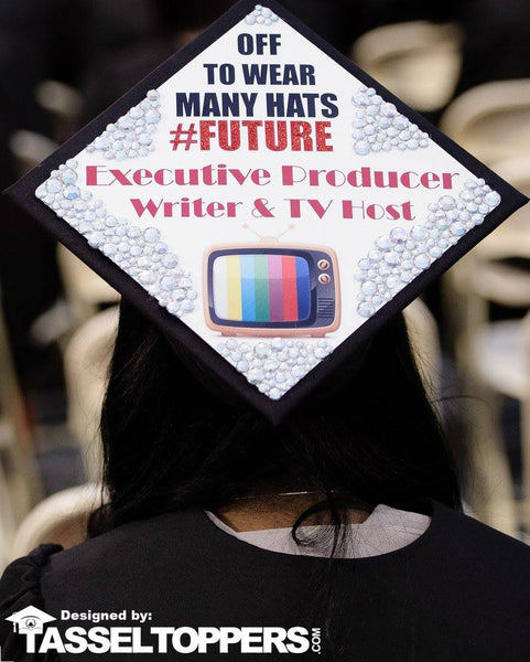 Graduation caps, graduation cap ideas, graduation cap design, DIY graduation caps, custom graduation caps, custom grad cap, career caps 