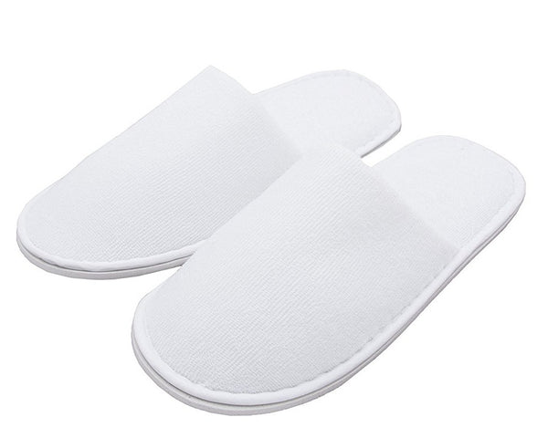 white spa slippers