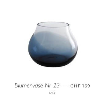 Blumenvase Nr. 23 Ro Dänemark Glas blau transparent