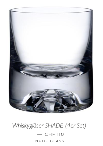 Shade Whiskygläser mit Totenkopf von NUDE Glass