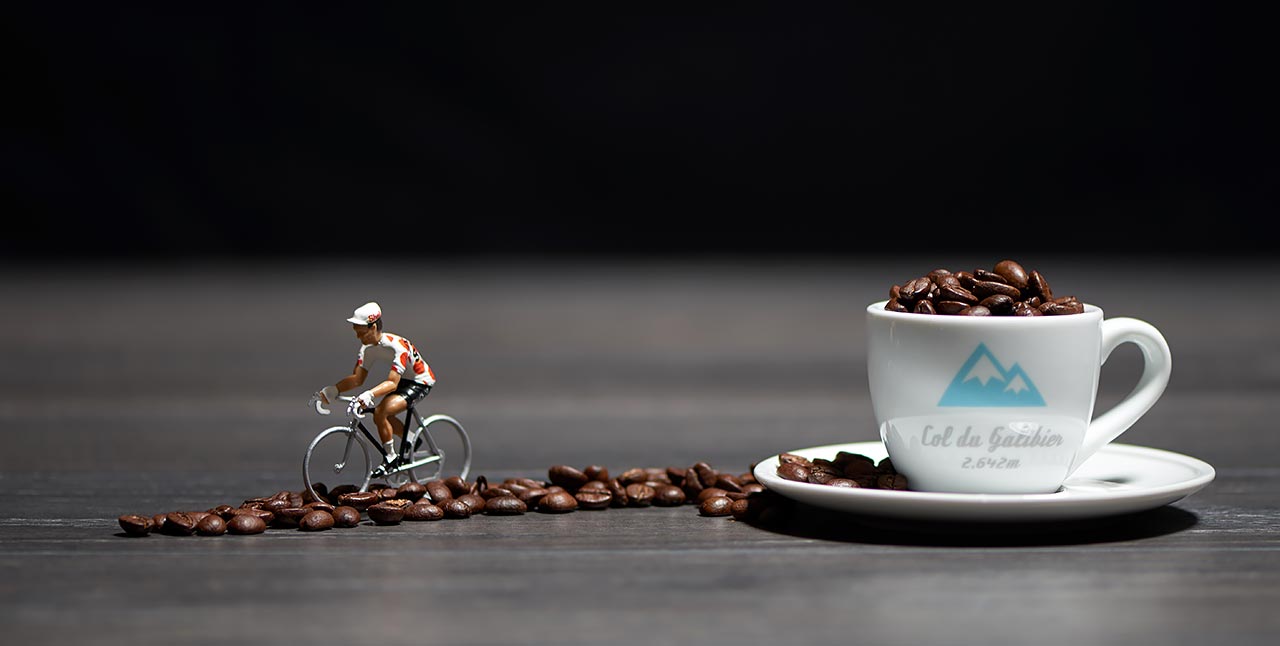 SpeedyShark celebrates the mysterious and historic connection between cycling and coffee
