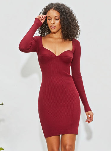 Sweetheart Knit Dress