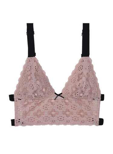 Crochet Lace Longline Triangle Bra