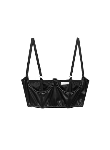 Vegan Leather No Cup Bustier