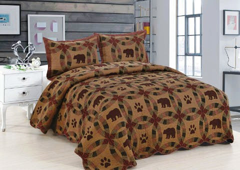 Black Bear Cabin Quilt Set Collection Buffalo Bob S Trading Co