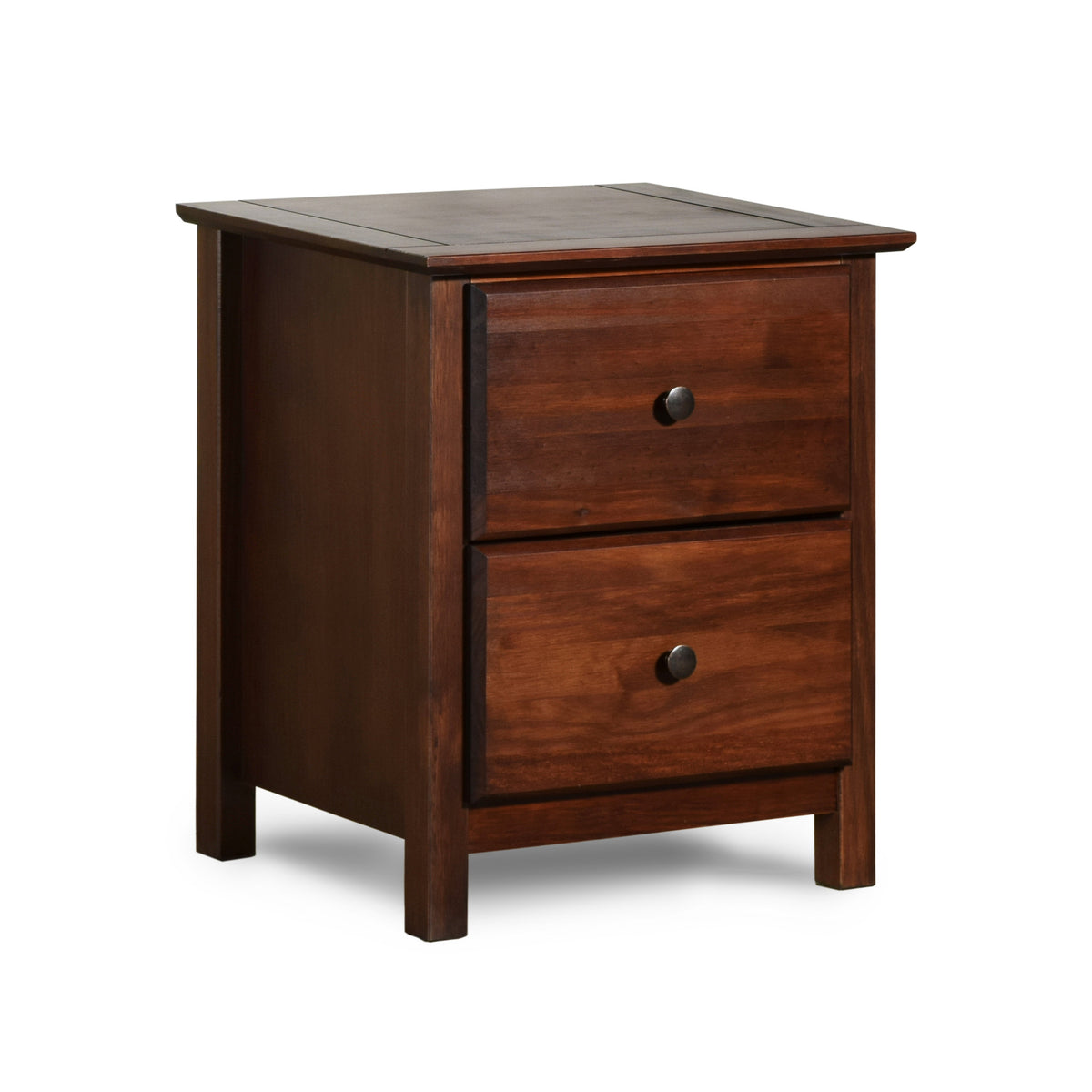 Details about   Grain Wood Furniture Shaker 2-drawer Solid Wood Nightstand 
