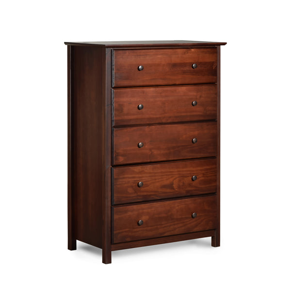 Shaker 5 Drawer Chest Grain Wood Furniture