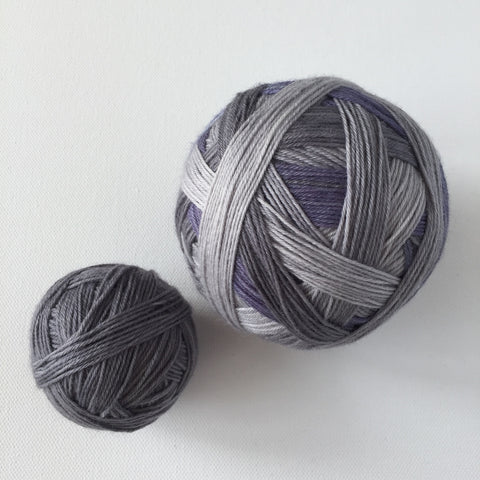 "Grayscale" Self-striping Sock Yarn