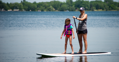 George Lake - Paddleboarding Sara