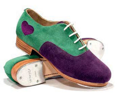 Suede in Green/Purple with Purple tongue