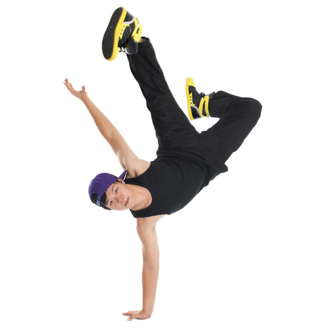 hip hop dancer handstand